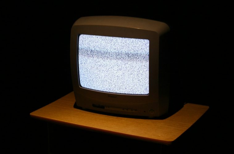 CRT TV turned on